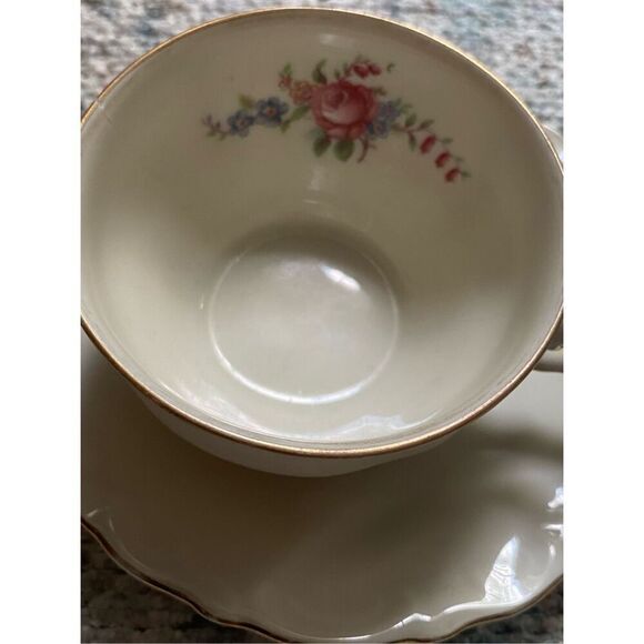 Vintage Bavaria Western Germany Pink Rose Porcelain Expresso Cup and Saucer - Picture 5 of 5